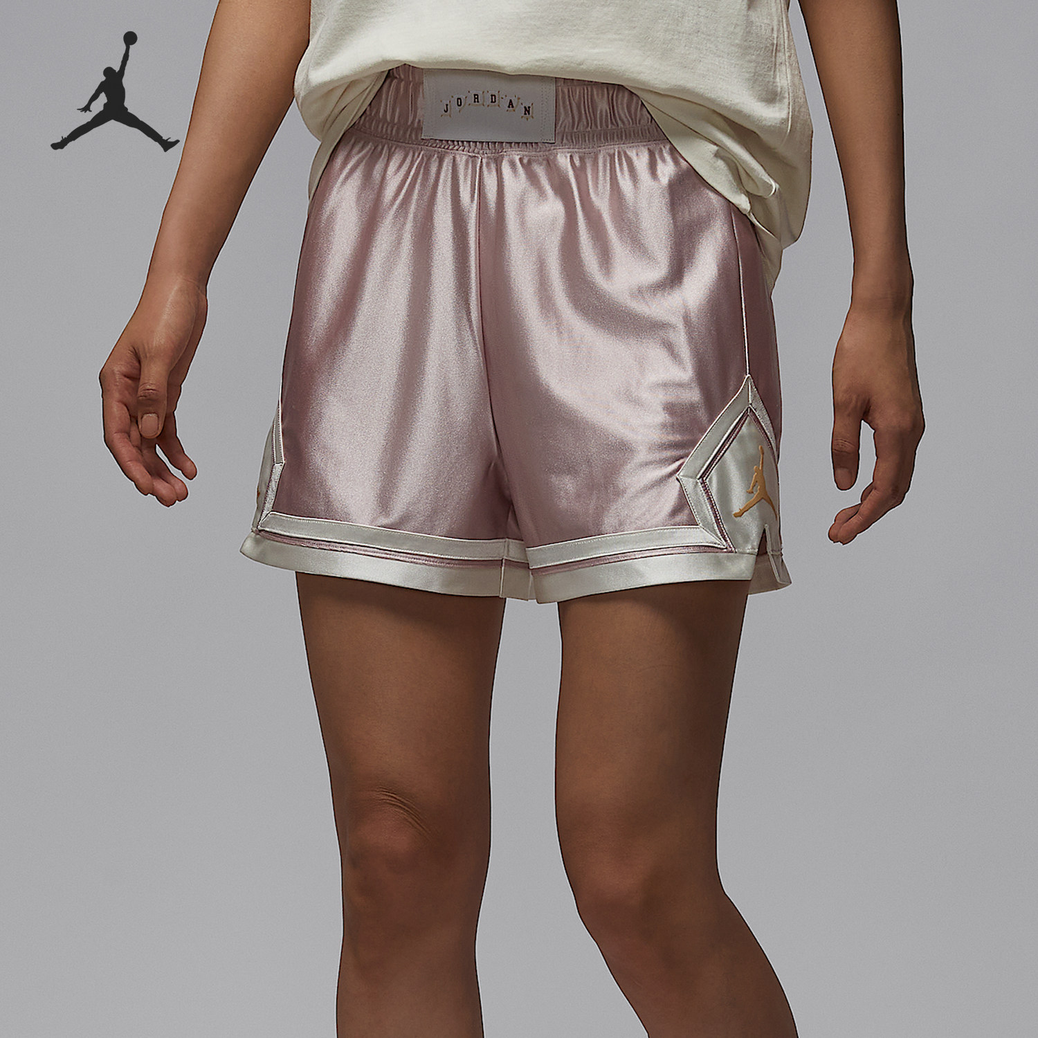 Nike/耐克正品JORDAN女士光泽针织透气训练短裤II0488-667