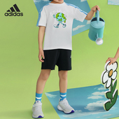 阿迪达斯正品 SET小童运动短袖 Adidas TEE 套装 IQ0846