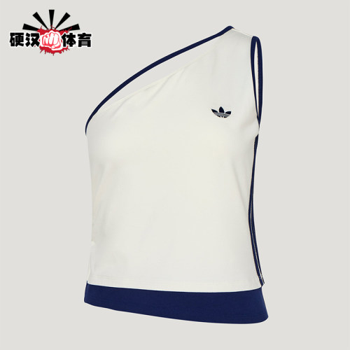 Adidas/阿迪达斯正品三叶草女士单肩经典运动T恤修身背心KY5696