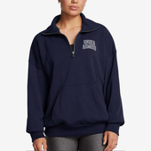 安德玛正品 日常卫衣套头衫 新款 女士复古版 拉链时尚 1386495 410