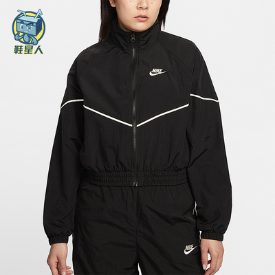 Nike/耐克正品Sportswear女士透气梭织短款经典夹克IM8028-011