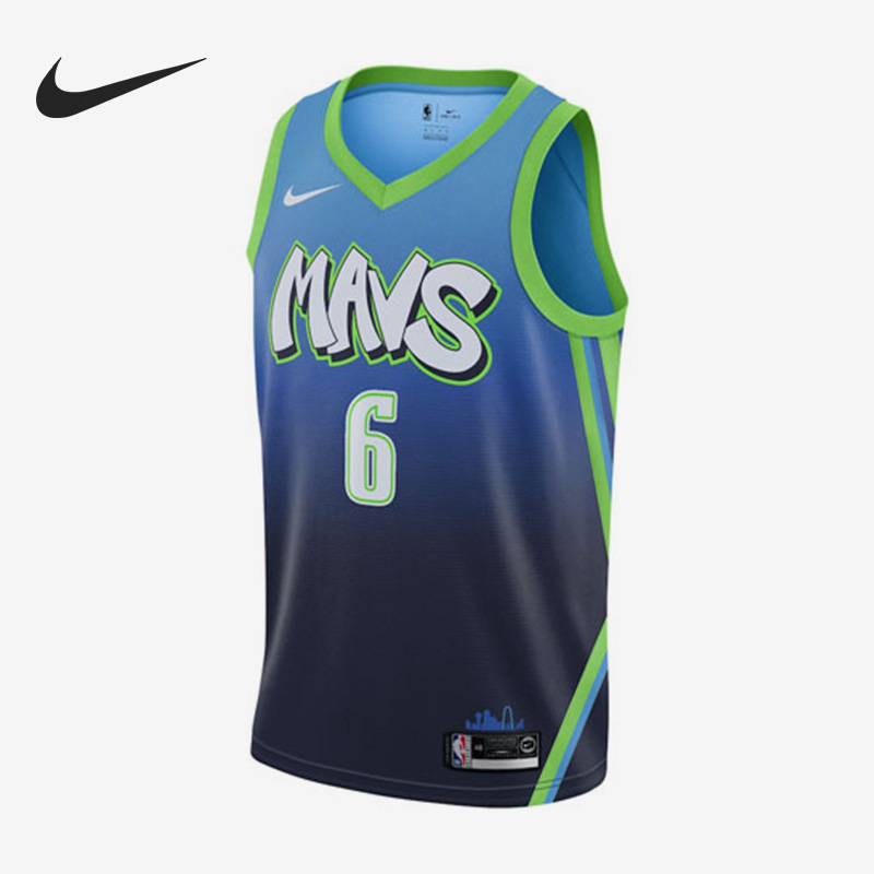 Nike/耐克 正品独行侠队男子篮球运动无袖6号球衣AV4632-464
