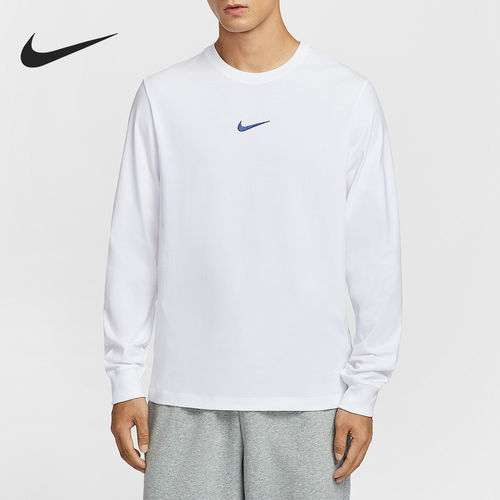 Nike/耐克正品2025男士圆领简约宽松针织长袖T恤HV1771-100