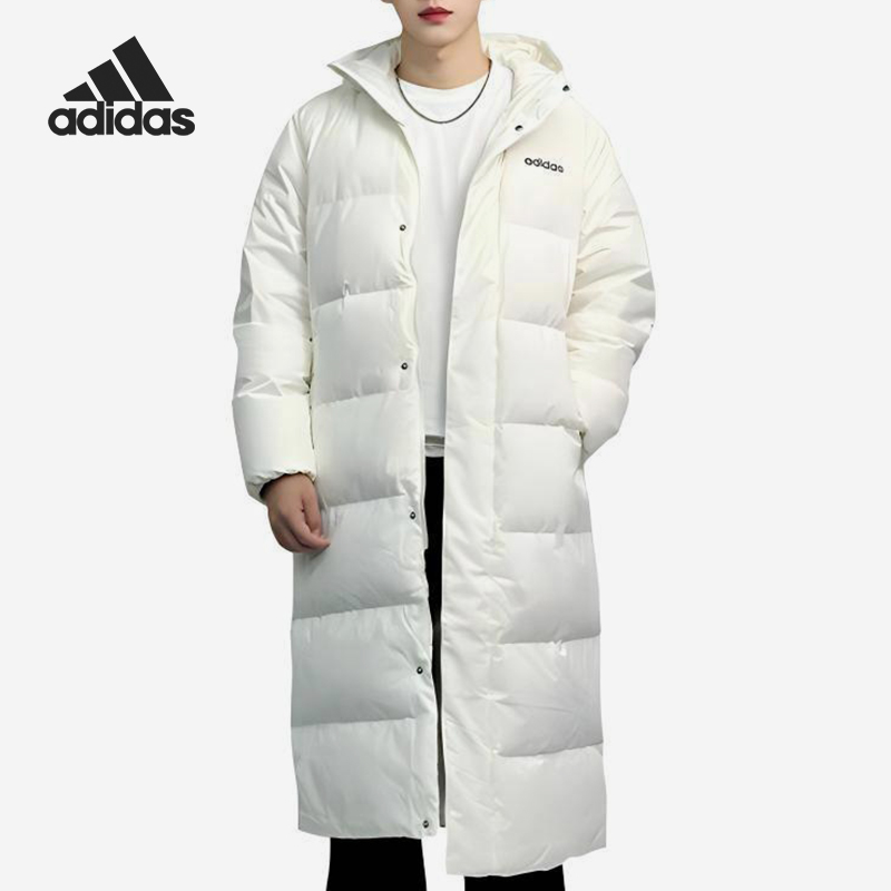 Adidas/阿迪达斯正品新款男女长款保暖运动休闲羽绒服JW1689