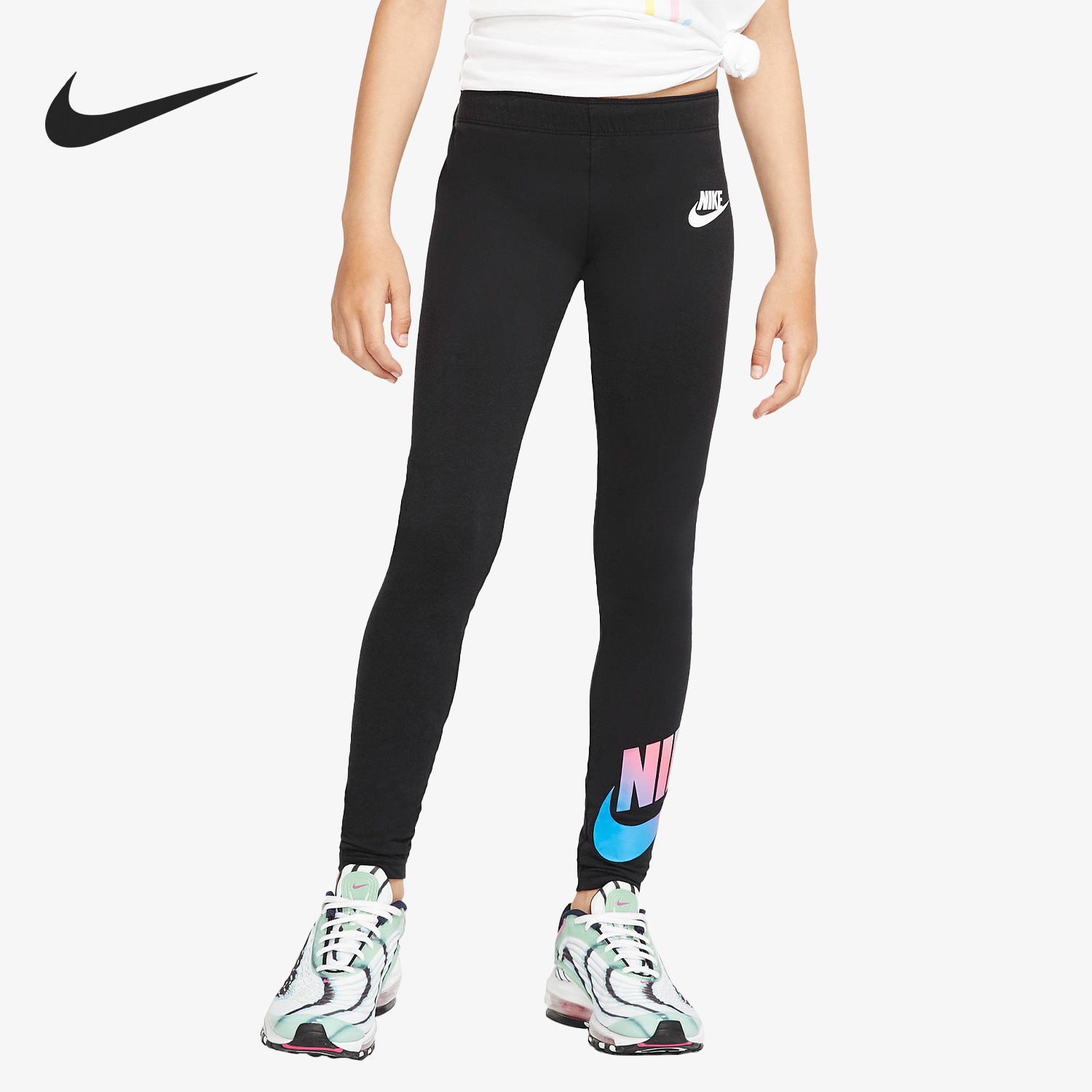 Nike/耐克正品休闲大童字母印花透气训练运动长裤CJ6946-010
