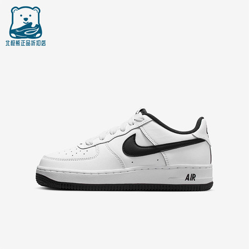 Nike/耐克正品Air Force 1GS女子大童耐磨时尚板鞋HQ1911-100