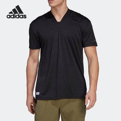 Adidas/阿迪达斯正品夏季新款户外男子休闲运动短袖T恤H55917