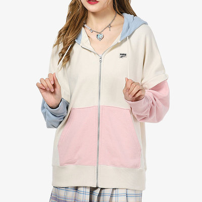 彪马女子休闲透气连帽夹克外套