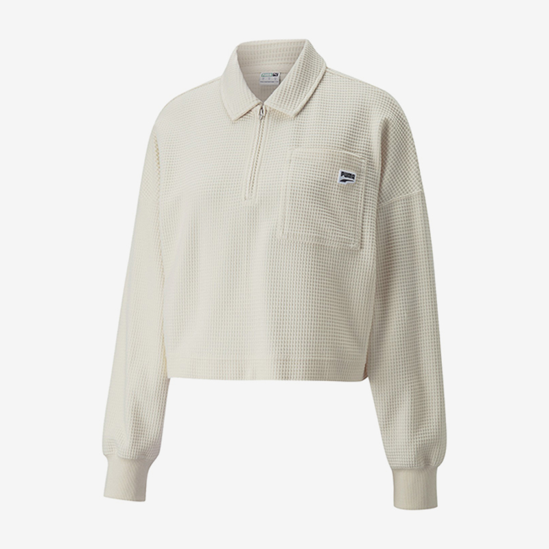 Puma/彪马正品秋季新款女子翻领半拉链长袖休闲POLO衫537629