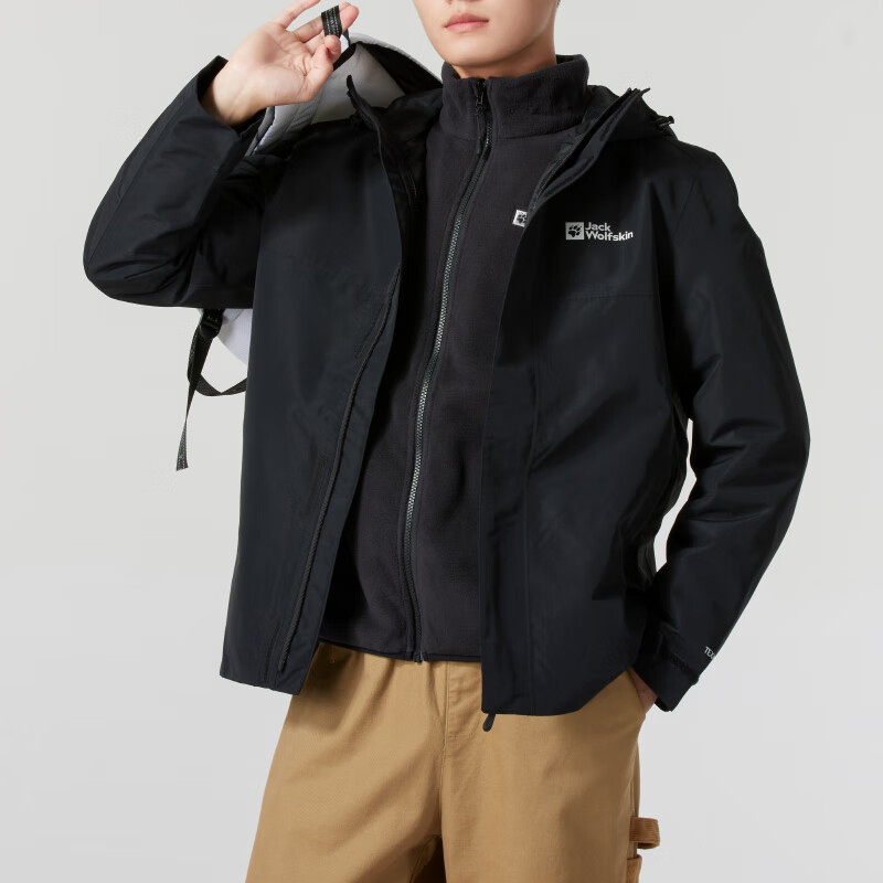 Jack wolfskin/狼爪正品保暖男士三合一冲锋衣A61864A-6000