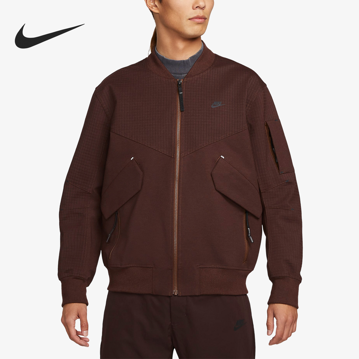 Nike/耐克正品新款男士宽松拉链防水户外休闲外套DM5502-215