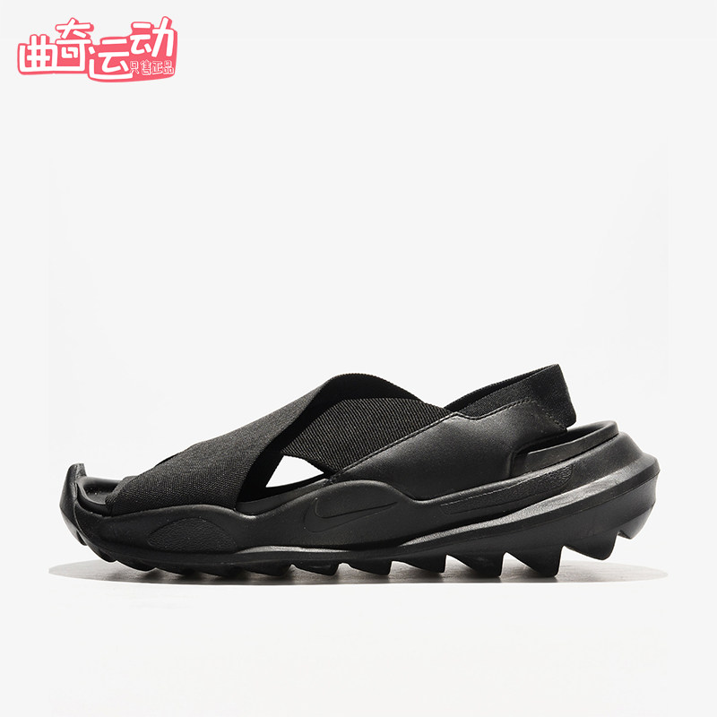 Nike/耐克正品JORDAN猫爪鞋新款女黑色经典魔术贴凉鞋AO2722-001