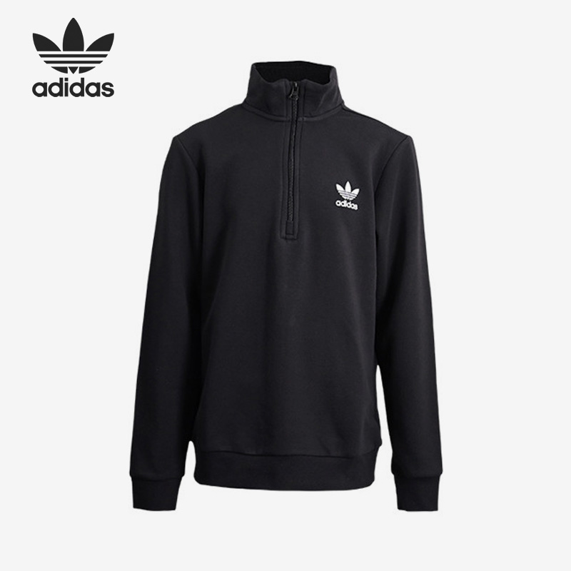 Adidas/阿迪达斯正品三叶草大童半拉链休闲立领卫衣HK0336