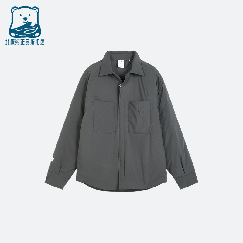 Puma/彪马正品2025秋季款男女长袖宽松衬衫式加棉外套633477-44