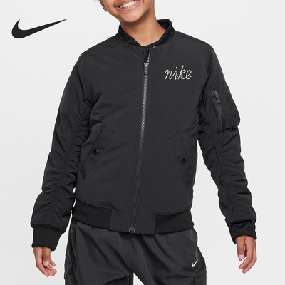 Nike/耐克正品新款大童运动棉服拉链经典休闲夹克HQ4881-010