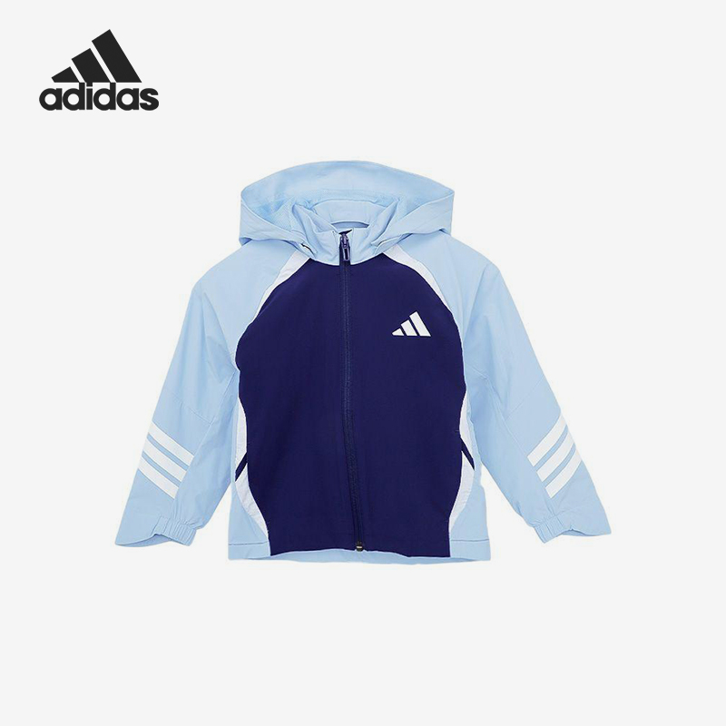 Adidas/阿迪达斯正品新款小童运动连帽梭织夹克外套JL6932