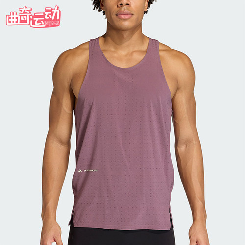 Adidas/阿迪达斯正品夏季男士无袖反光运动舒适透气跑步T恤KB8429