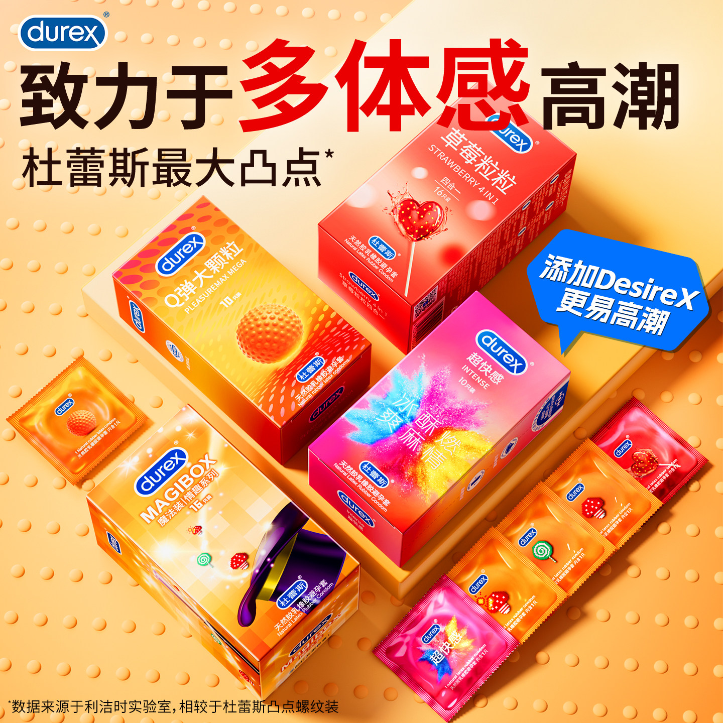 杜蕾斯情趣|Q弹大颗粒螺纹凸点避孕套安全套套草莓成人情趣用品