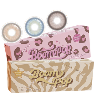 Boompop日抛月光情诗白狮美瞳10片彩色隐形眼镜
