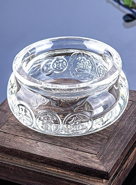 水晶聚宝盆摆件大中小号招财元宝黄水晶球客厅办公室装饰品