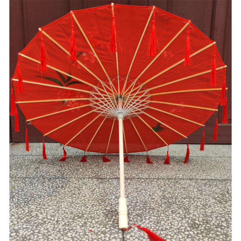 舞蹈伞流苏伞走秀古典古风汉服拍照伞演出回娘家工艺伞道具跳舞伞