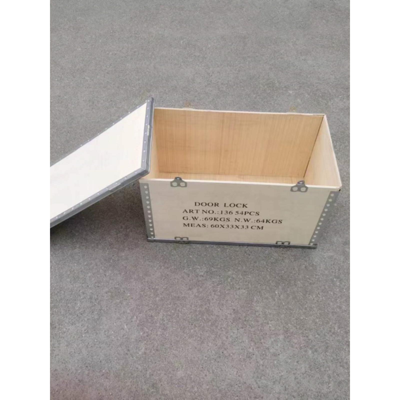 定制免熏蒸出口木箱折叠胶合板设备物流运输包装木箱卡扣钢带木箱