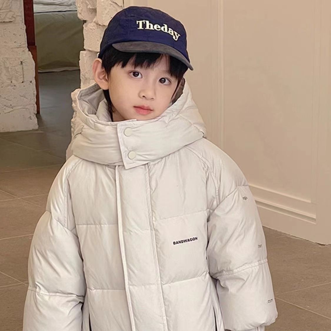 冬季羽绒棉服2024新款中大童冬季加厚加棉儿童中款棉袄保暖舒适