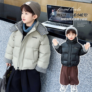男童秋冬装羽绒棉服韩系儿童冬季加厚保暖外套2025新款男宝宝棉衣