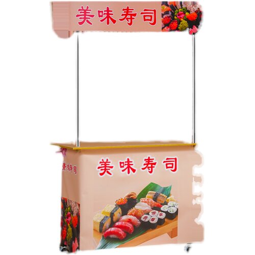 促销台摆摊小推车工具r可折叠糕点夜市冰粉小吃摆地摊桌移动