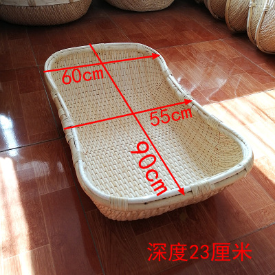 柳编长方形笸箩藤编收纳筐柳条编织簸箩馒K头筐竹编家用现捞卤菜