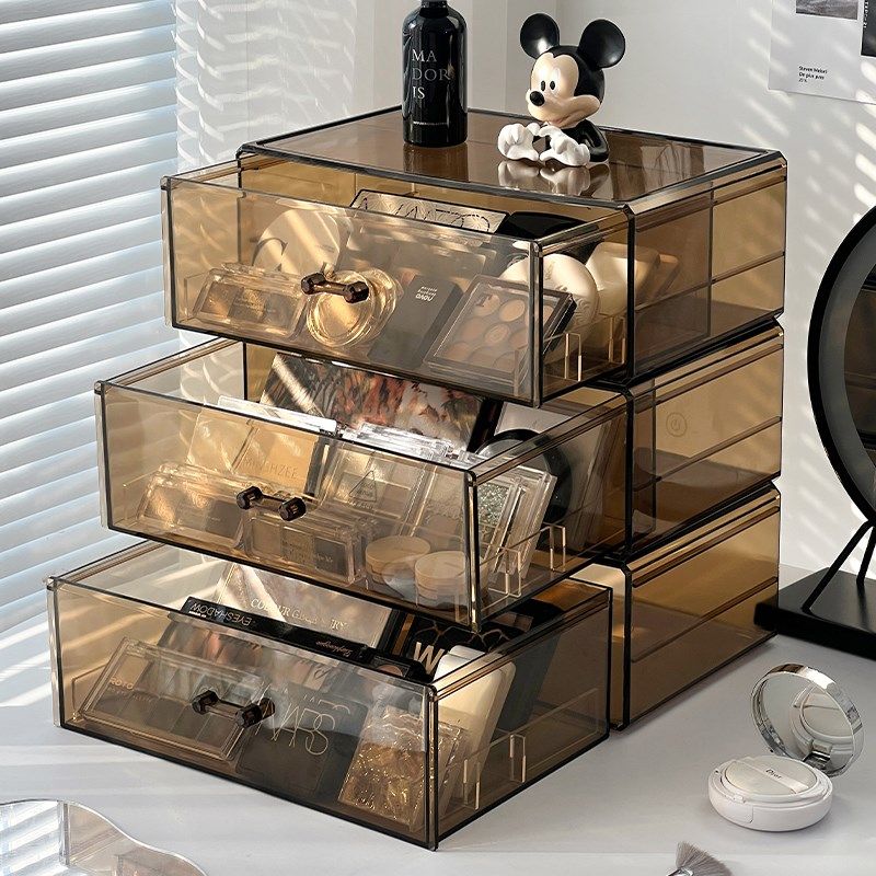 眼影化妆品收纳盒桌面抽屉口红z梳妆台置物架防尘柜亚克力透明盒,收纳整理,桌面收纳盒,淘宝优惠券,粉丝福利购,淘宝优惠卷