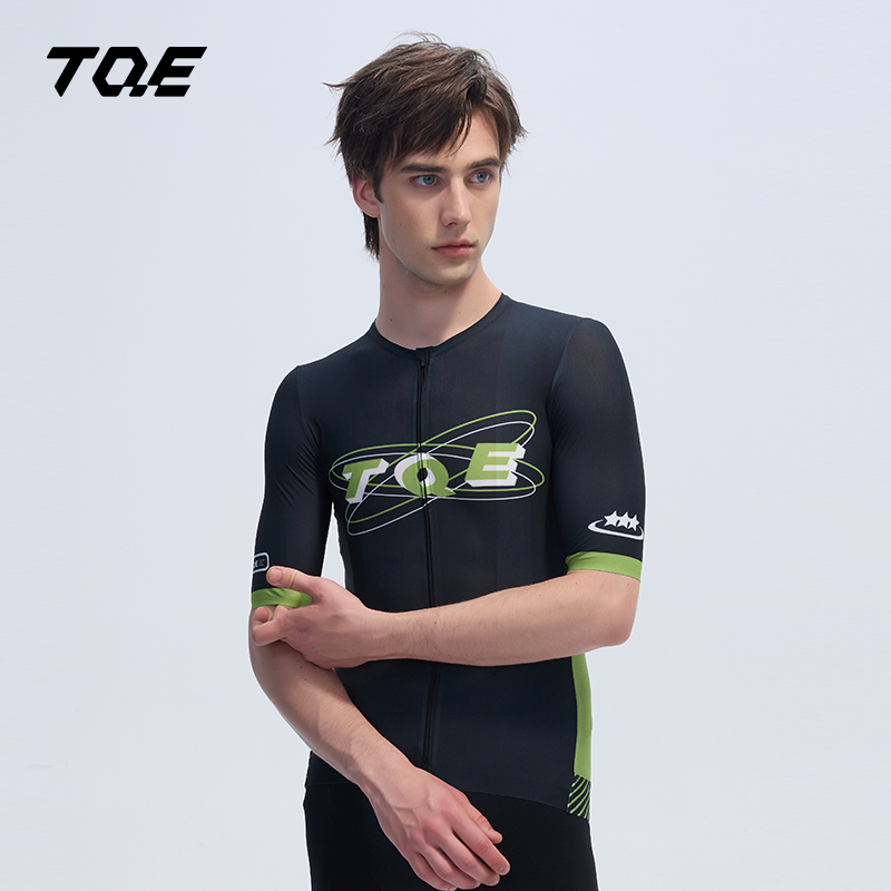 TQE 新款男士夏季印花公路车骑行服短袖男款速干户外骑行上衣