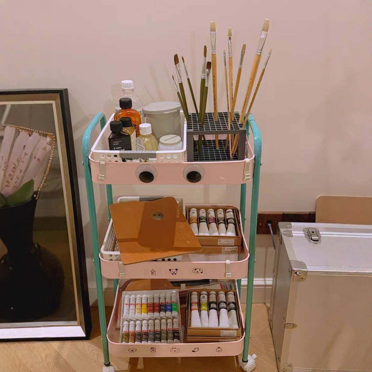 家用收纳小无品牌/边推车客厅多层零食校移动几学学生书画包笔图,住宅家具,移动边几/推车,淘宝优惠券,粉丝福利购,淘宝优惠卷