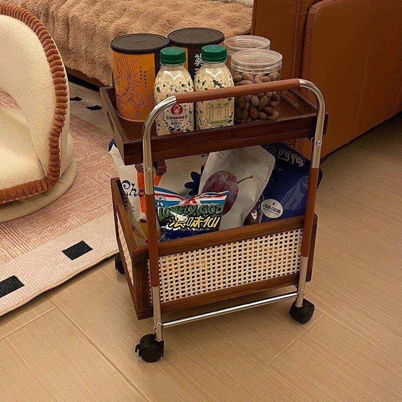 复架小车推零食置物沙发边几古可移动中古风客厅茶几收纳储物架子,住宅家具,移动边几/推车,淘宝优惠券,粉丝福利购,淘宝优惠卷