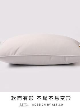 高蓝色沙发枕套不含芯客厅轻端奢抱高级感丽丝头绒腰枕床靠背RH-B