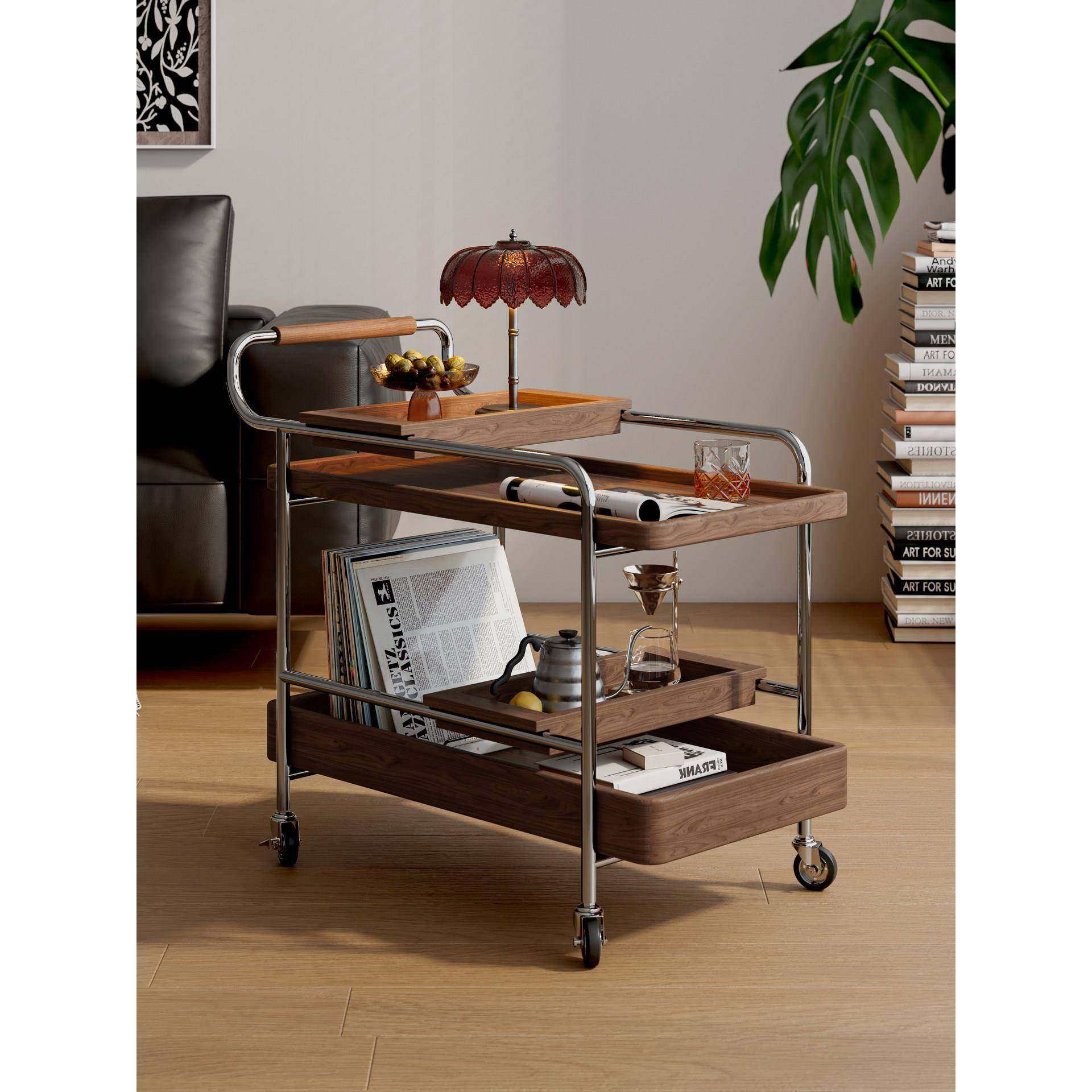 实木可移动中边厅几古收纳小推桃车客沙发储物置物架胡木色餐车,住宅家具,移动边几/推车,淘宝优惠券,粉丝福利购,淘宝优惠卷