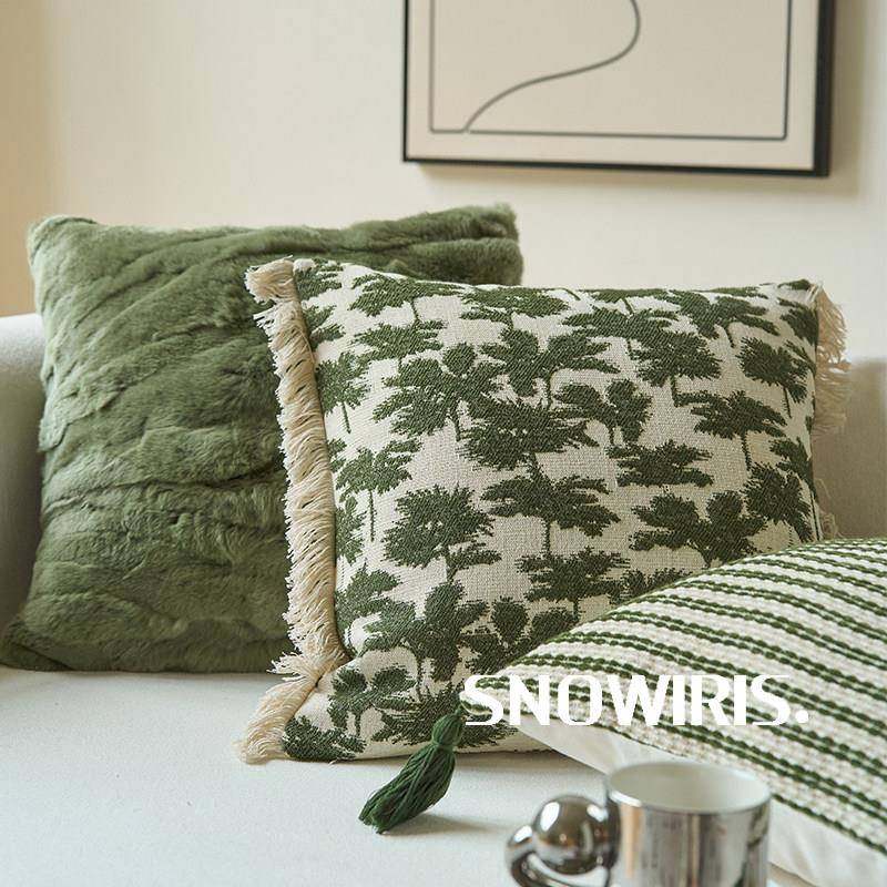 YNR古抱枕套客厅绿沙轻奢复古软装靠背民宿高发级中感獭兔毛百搭,居家布艺,靠垫/抱枕,淘宝优惠券,粉丝福利购,淘宝优惠卷