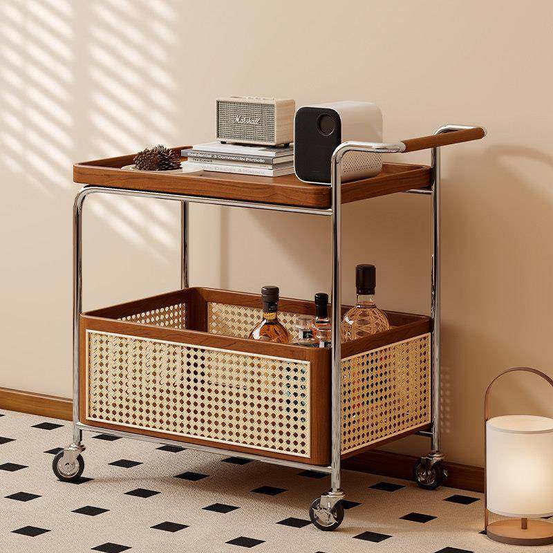 实木可移动边几收纳中编古小推车客餐厅沙发物储置物架藤简约车,住宅家具,移动边几/推车,淘宝优惠券,粉丝福利购,淘宝优惠卷