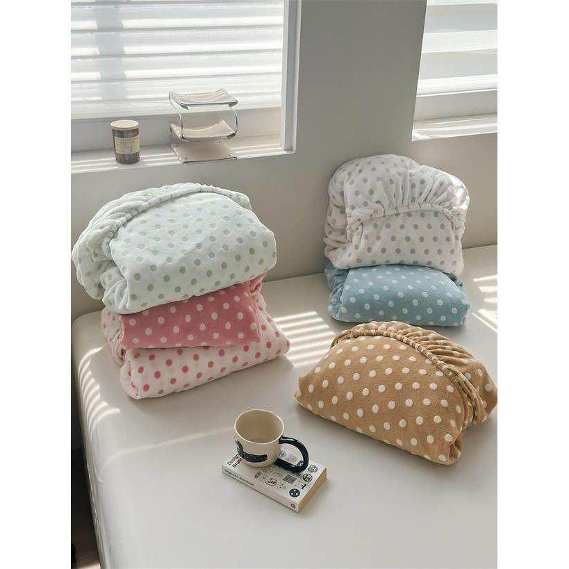 牛奶绒褥波点雕花床笠床笠单YID件保护套棉罩子套全隔尿垫全包防,床上用品,床笠,淘宝优惠券,粉丝福利购,淘宝优惠卷