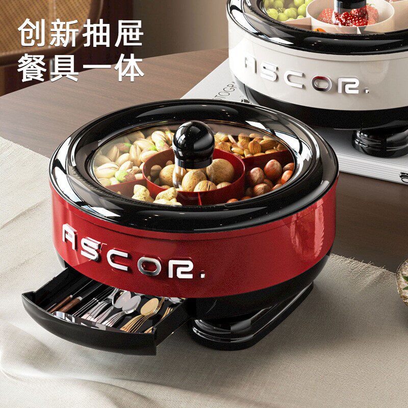 家用果盘2026新款高颜值轻奢客厅茶几糖果盘子干果坚果零食摆放盘