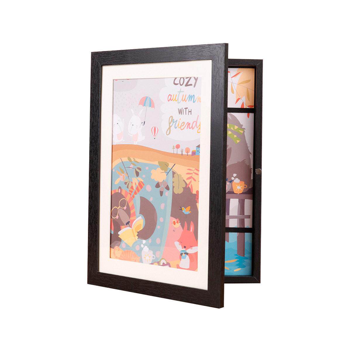 跨境热卖轻松翻盖开合一秒换画画收纳上墙展示画框CL