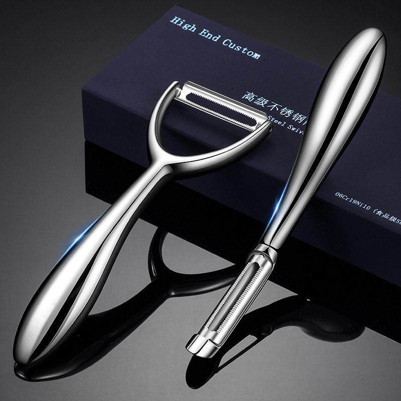 德国进口304不锈钢削皮刀厨房土豆苹果水果去薄皮器刮刨刀子神器