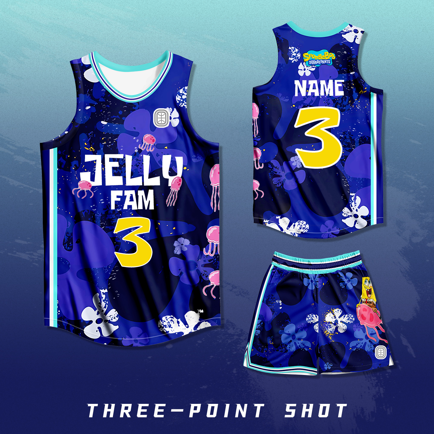 篮球服定制海绵宝宝系列球衣队服
