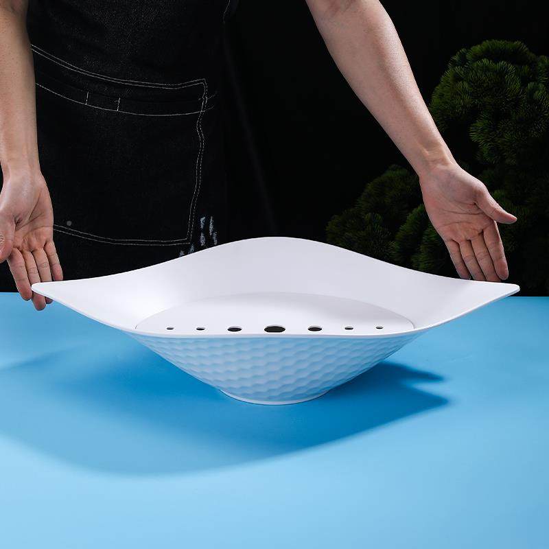 密胺干海螺形刺拼盘鱼商盘海身鲜冰盘三YSB文鱼盘日式料理自助餐