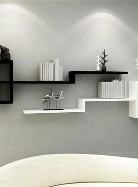 客厅面墙装饰书架墙上置室物架卧床头隔板意壁挂QMP式简易收纳创