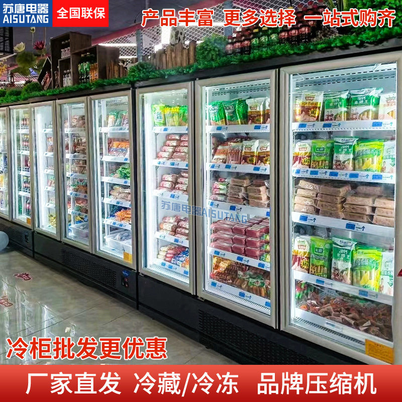 商用商超便利店饮料海鲜冷藏冷冻一体机整机风冷2门-22℃底置
