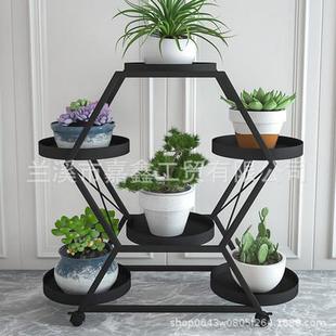 新款 植物摆放子铁艺花盆置物架铁厅艺 多绿萝花肉架客落NYT架地式