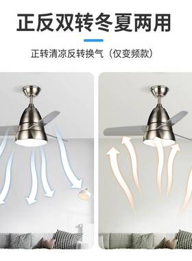 EGLO现代LED风扇灯 卧室黑色白色风扇灯36寸简约儿童房吊扇灯