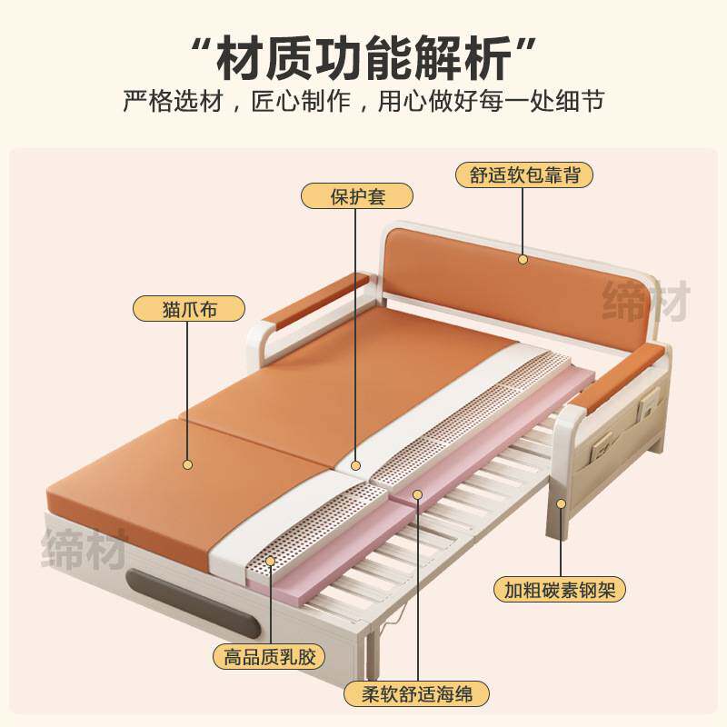 沙发折叠床科技布两用二合一躺椅可坐躺阳台抽拉式双人客厅单人