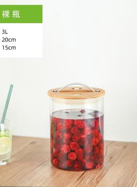 酒带龙头凉水壶硼硅玻璃素耐高温大容高量饮料果汁桶柠XVH檬水桶